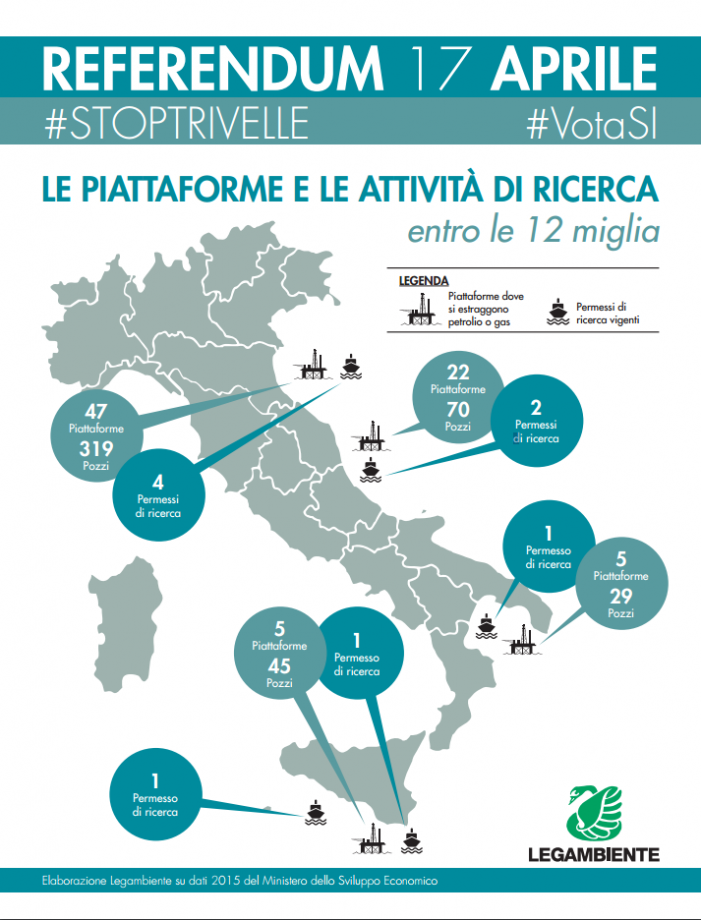 Trivelle Referendum 17 Aprile La Mappa Di Legambiente Delle